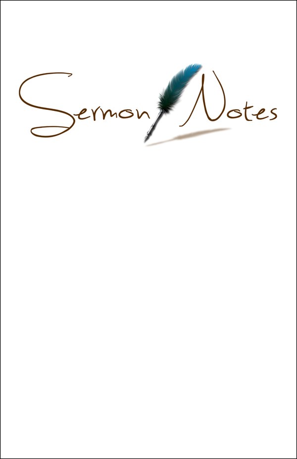 Sermon Notes Notebook cover