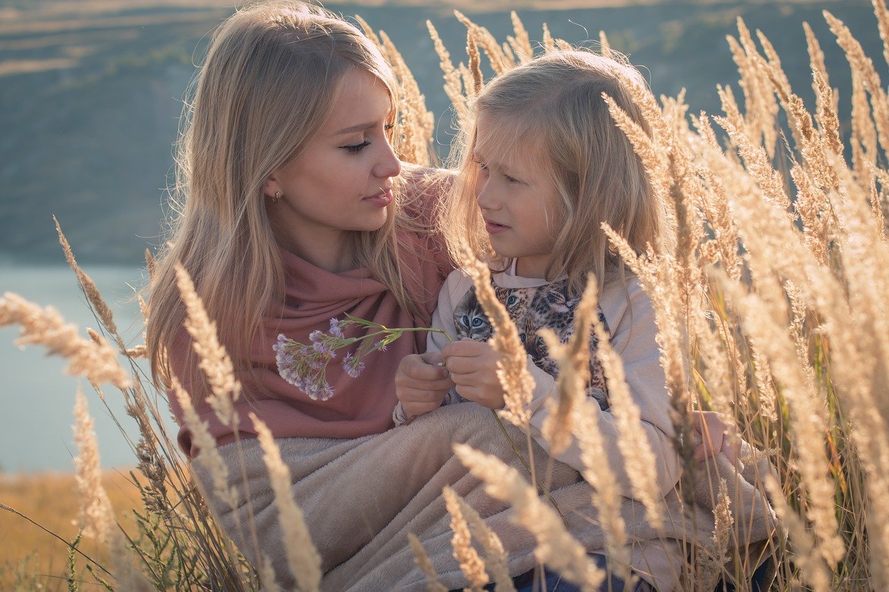 family, mom and daughter, baby